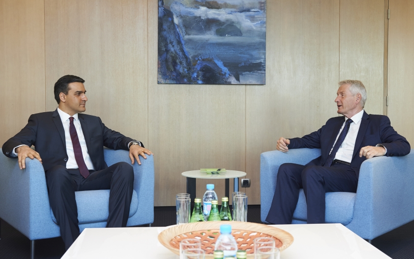 Arman Tatoyan met Thorbjørn Jagland, the Secretary General of the Council of Europe 