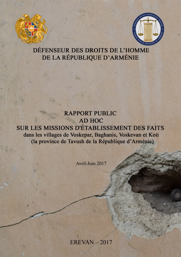 Defender’s ad-hoc report, also in French, was sent to international organizations